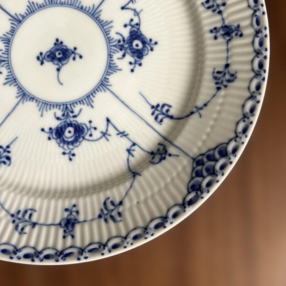 ロイヤルコペンハーゲン　ブルーフルーテッド　ハーフレース　プレート　大皿