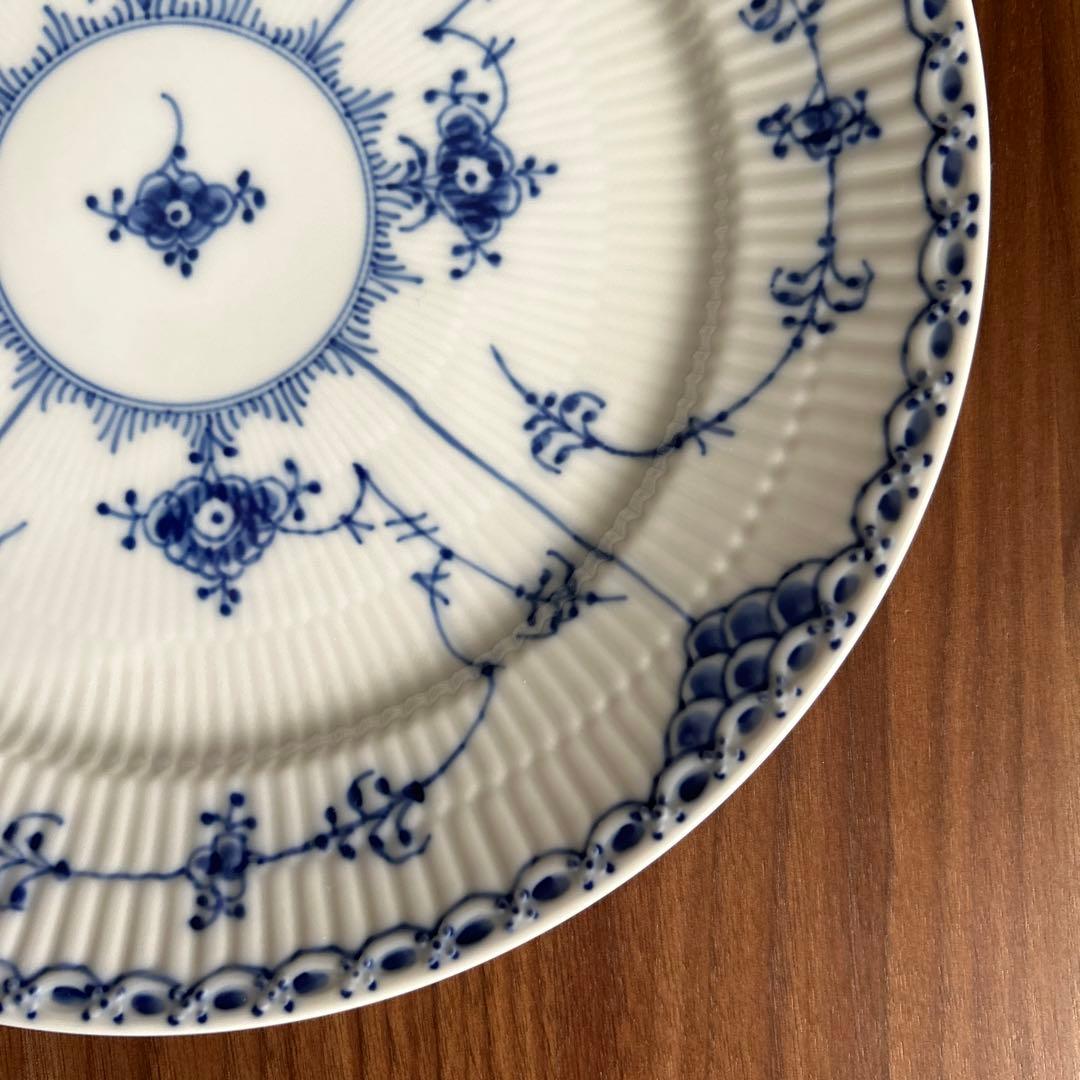 ロイヤルコペンハーゲン　ブルーフルーテッド　ハーフレース　プレート　大皿
