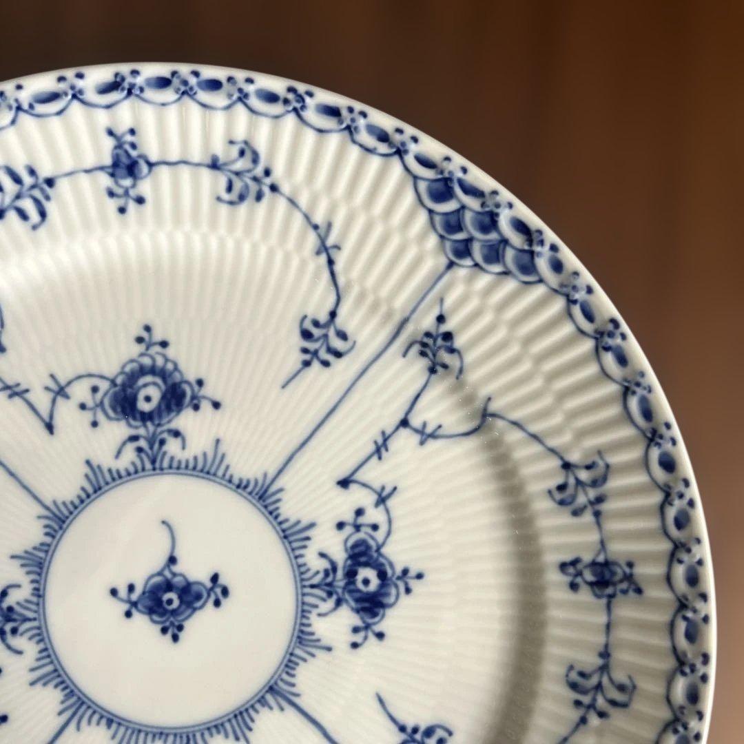 ロイヤルコペンハーゲン　ブルーフルーテッド　ハーフレース　プレート　大皿
