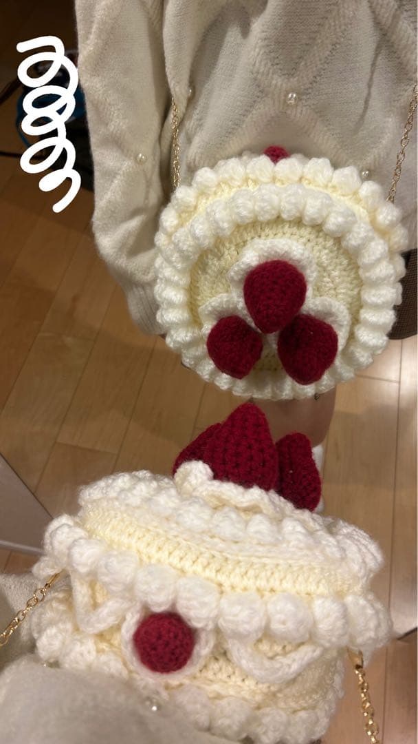 ショートケーキ ショルダーバッグ ハンドメイド