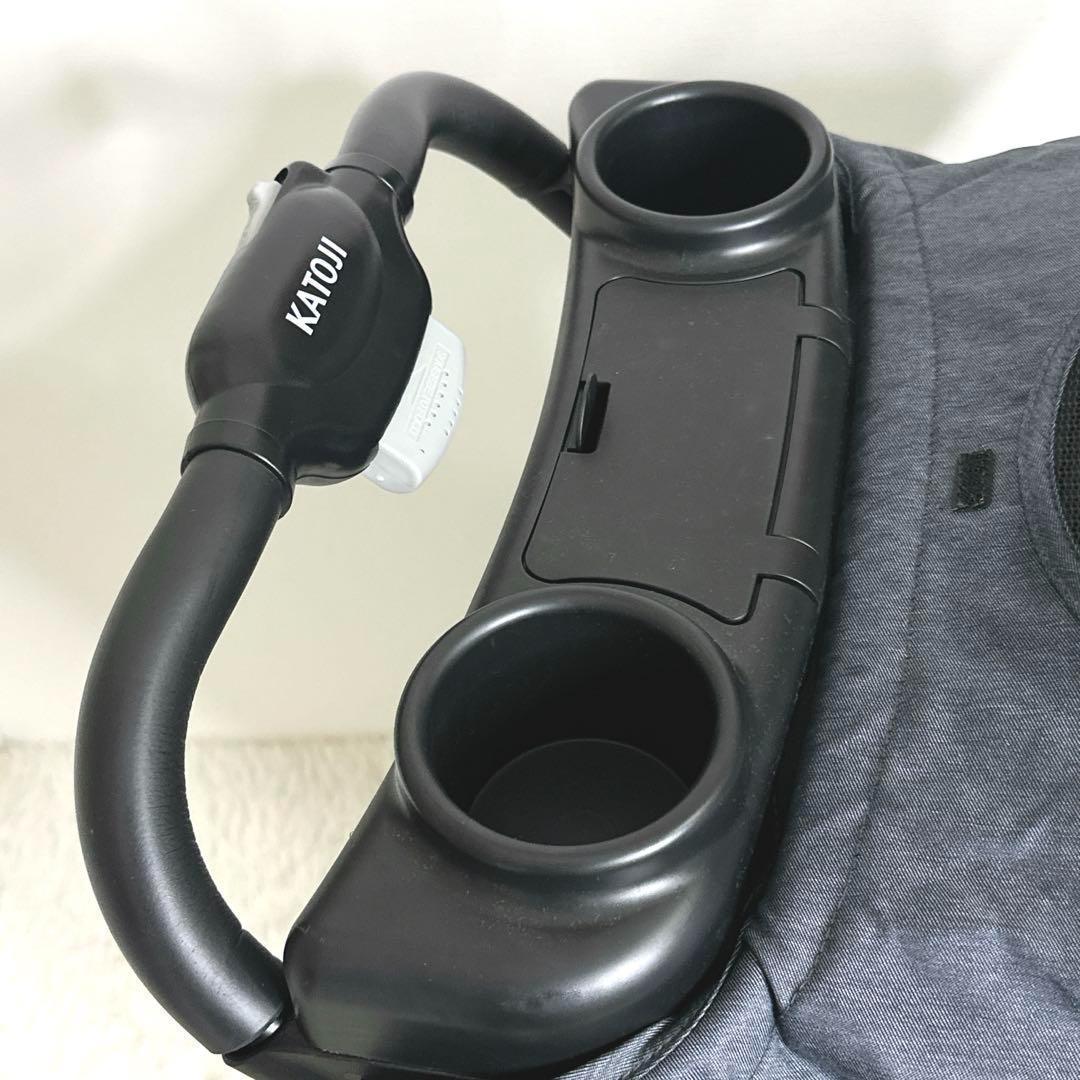 極美品 KATOJI カトージ 二人乗り 二人でゴーDX　レインカバー付　デニム