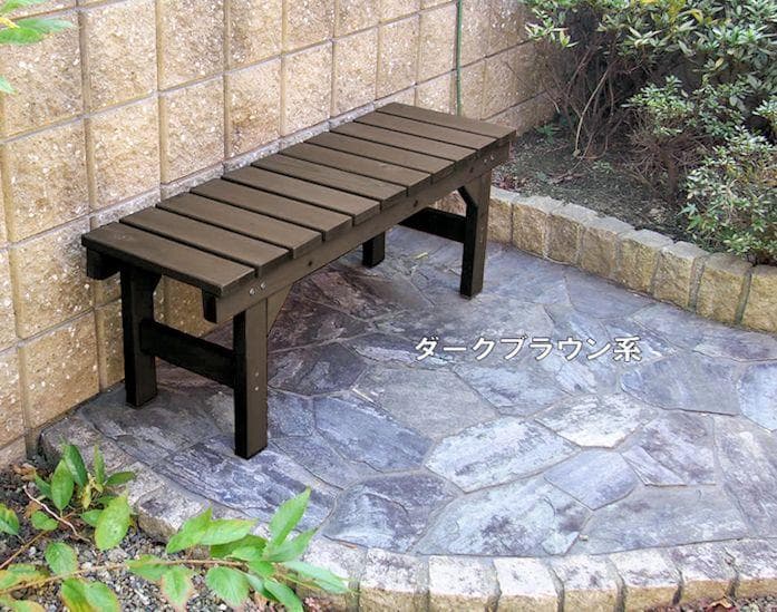 天然木縁台ベンチ幅107cm 庭 ベランダ ガーデン ウッドデッキ（995）