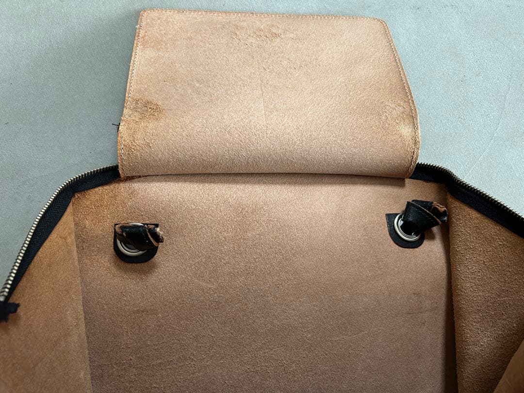 コムデギャルソン　ブラックレザー　ドクターバック　黒　本革