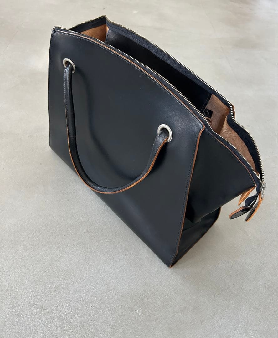 コムデギャルソン　ブラックレザー　ドクターバック　黒　本革