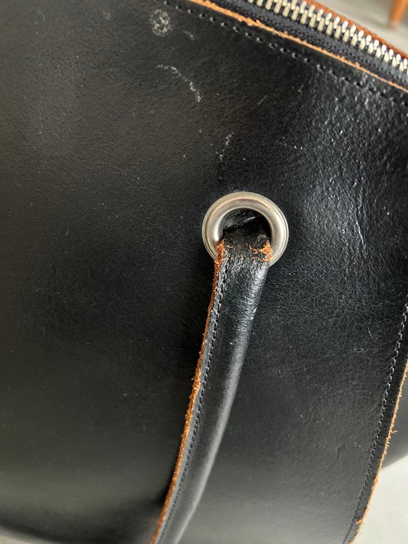 コムデギャルソン　ブラックレザー　ドクターバック　黒　本革