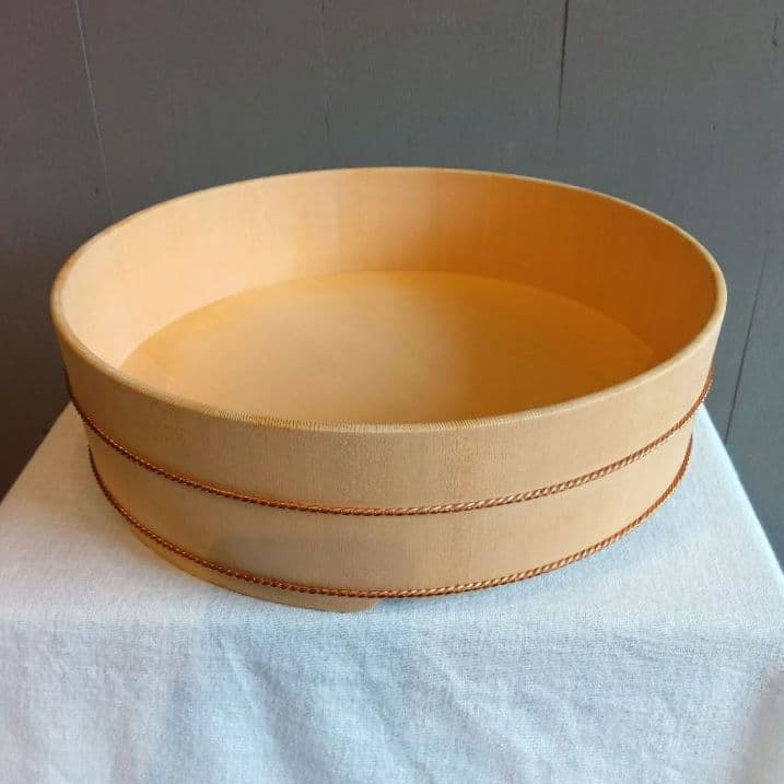 京都　たる源　桶 　みがき粉付　工芸品　直径約30cm