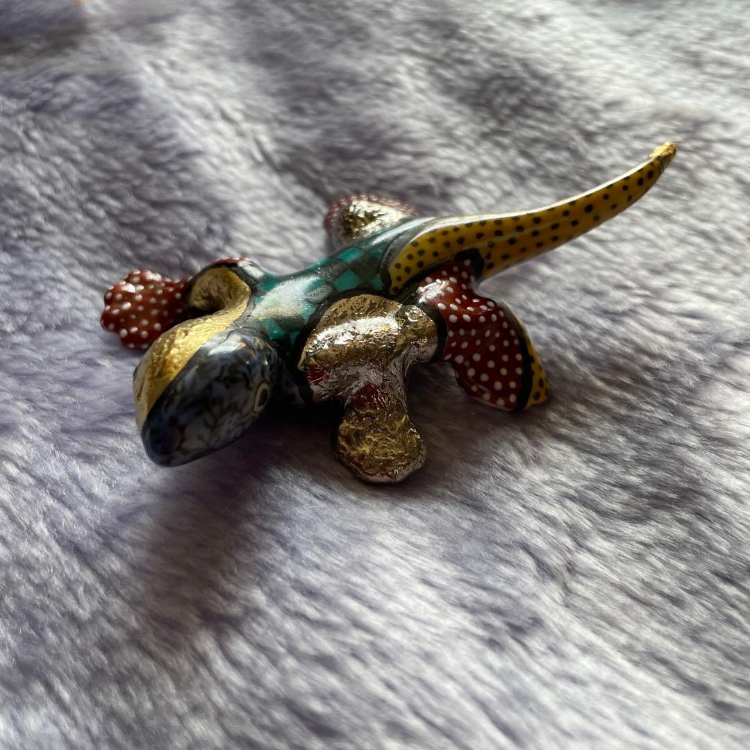 【希少】九谷焼　ヤモリの置物 木箱付き