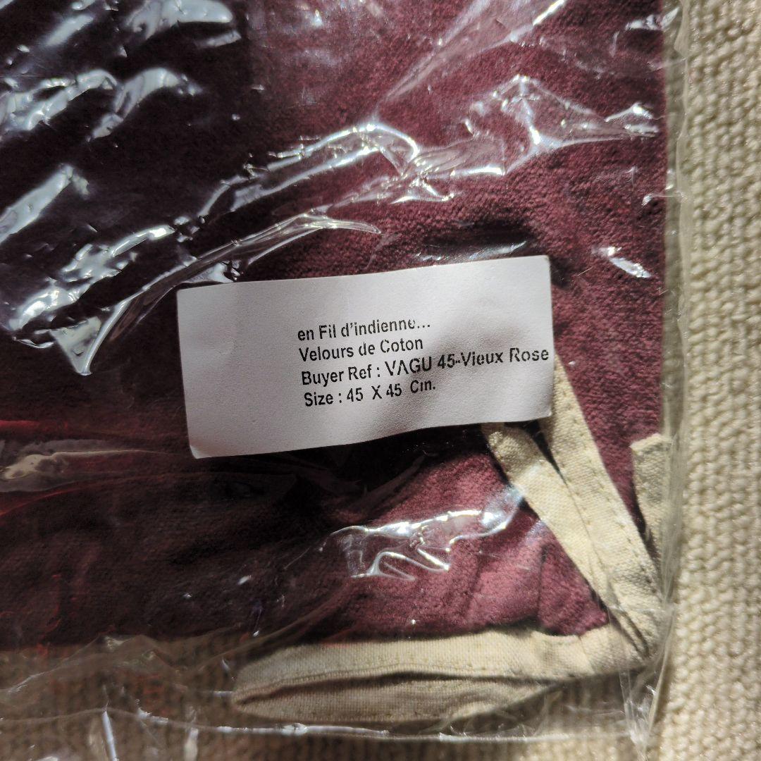 オンフィルダンディエンヌ　ベルベット調クッションカバー　フランスブランド