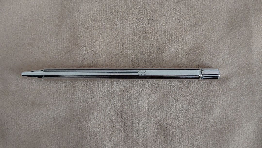 Cartier マスト ドゥ カルティエ ストライプ柄 ボールペン シルバー