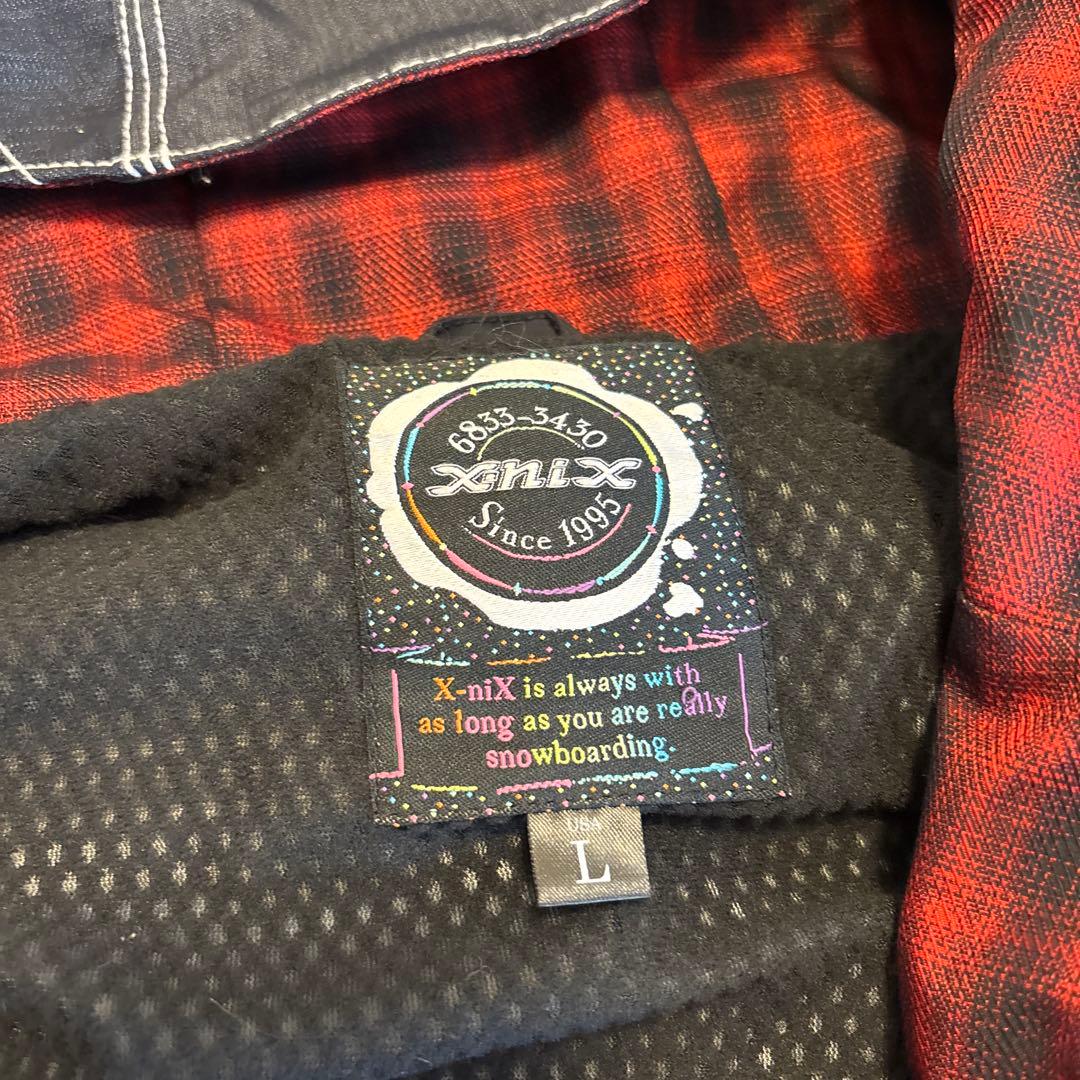 美品X-niX スノーウェア　デニム　上下　ツナギ　スノーボード　Lサイズ