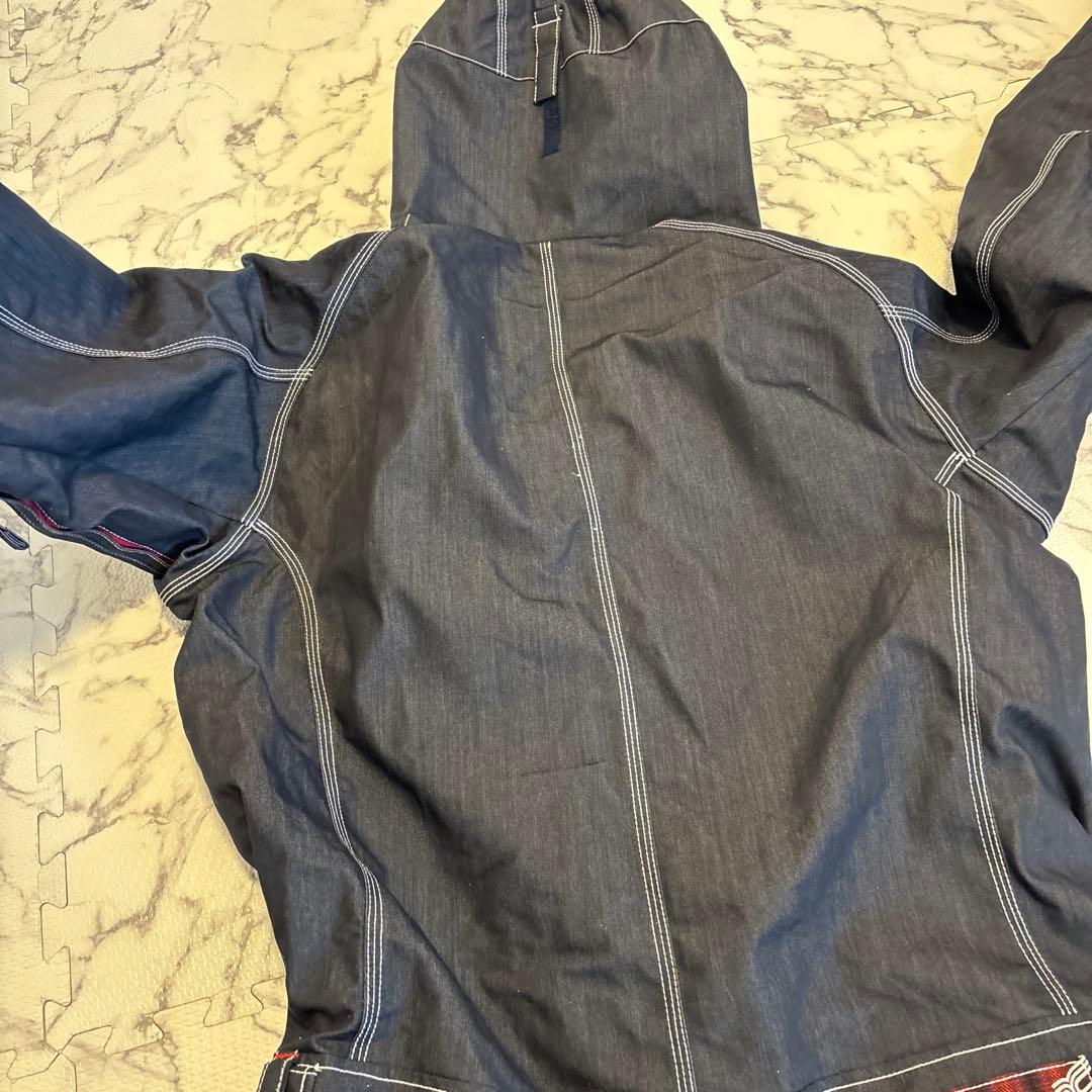 美品X-niX スノーウェア　デニム　上下　ツナギ　スノーボード　Lサイズ