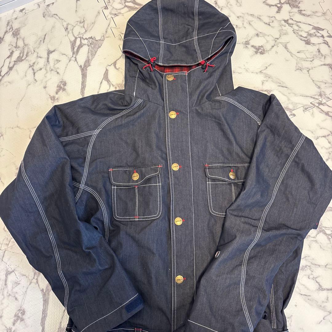 美品X-niX スノーウェア　デニム　上下　ツナギ　スノーボード　Lサイズ