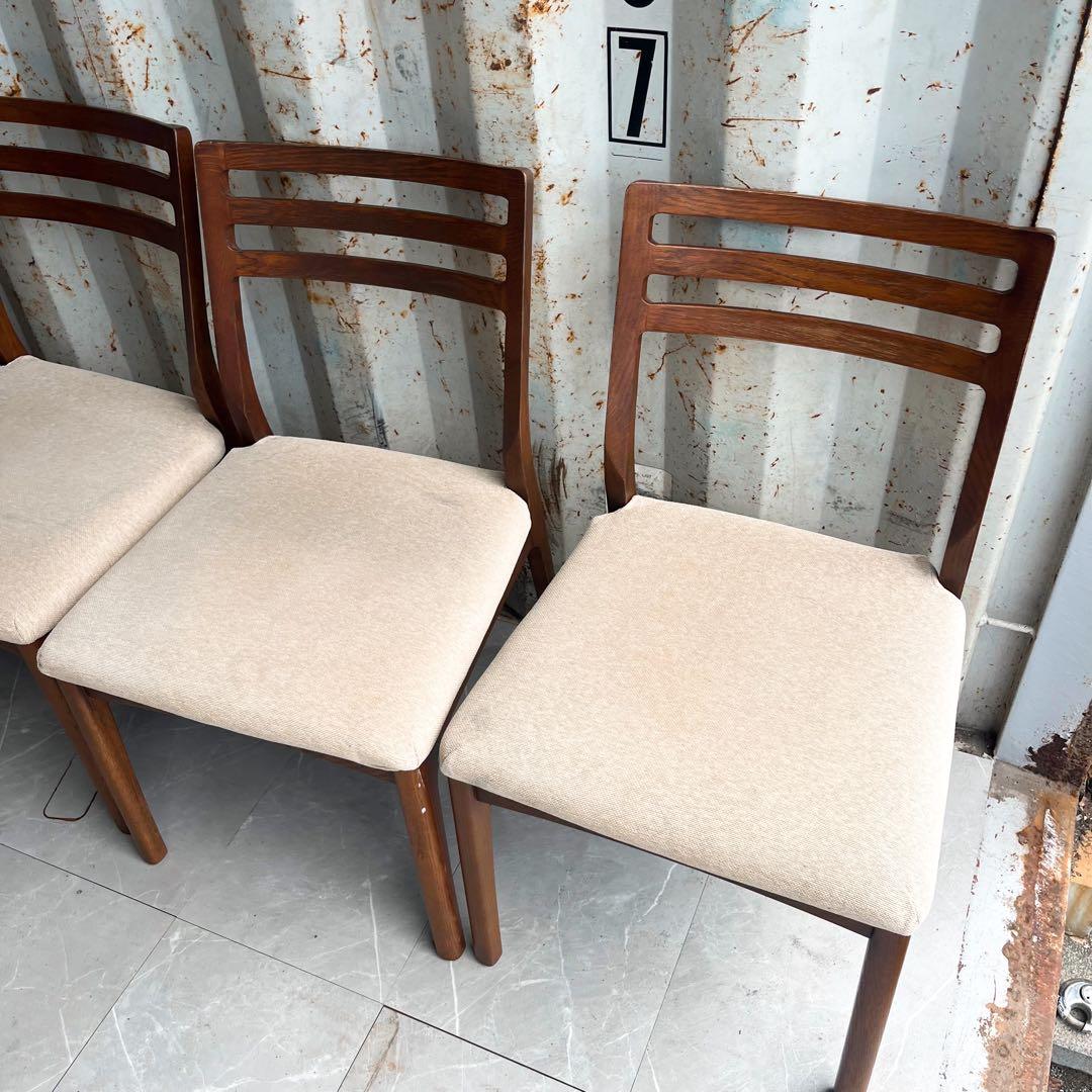 取付無料！筑波産商 オークライフ 北欧風楕円形ダイニングテーブル&チェア4脚✨