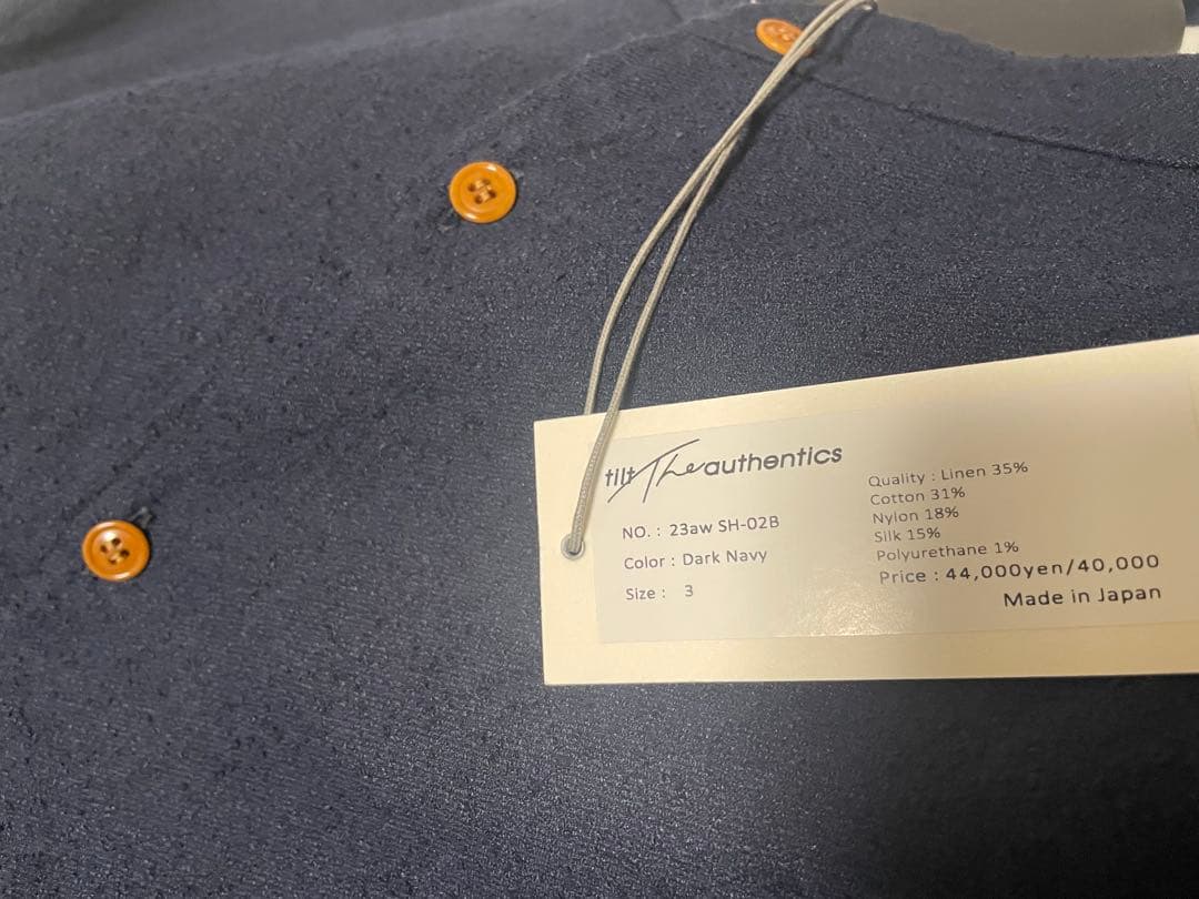 tilt the authentics スタンドカラーシャツ