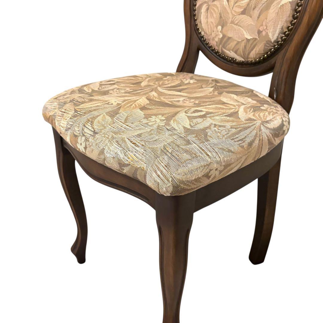 【良品】イタリア製 ダイニングチェア アンティーク調　ロココ ドレッサー 猫脚