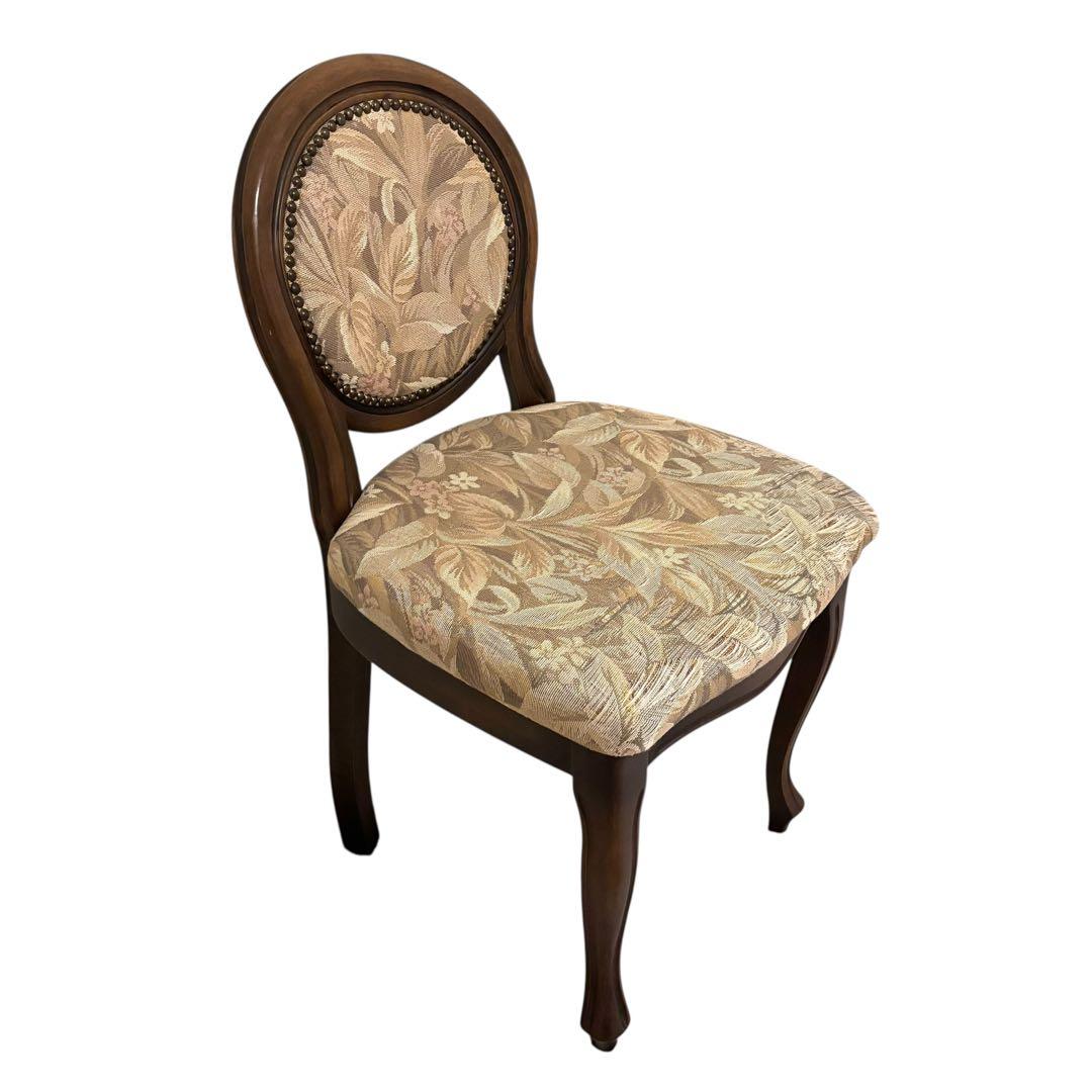 【良品】イタリア製 ダイニングチェア アンティーク調　ロココ ドレッサー 猫脚