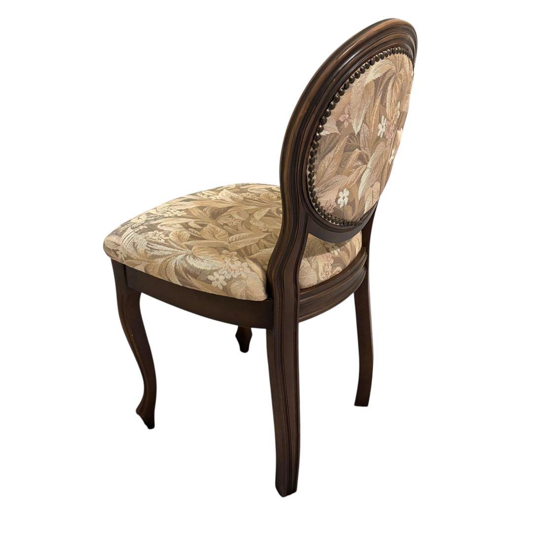 【良品】イタリア製 ダイニングチェア アンティーク調　ロココ ドレッサー 猫脚