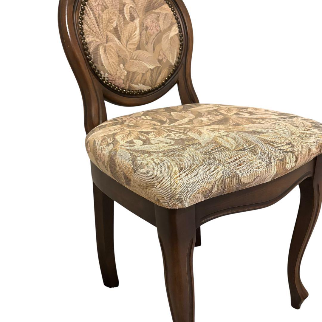 【良品】イタリア製 ダイニングチェア アンティーク調　ロココ ドレッサー 猫脚