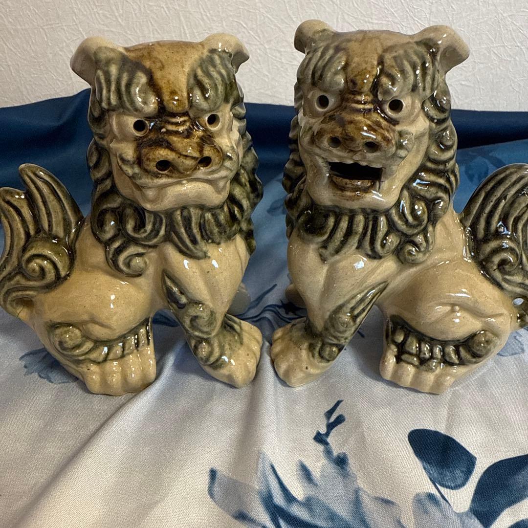 沖縄シーサー　琉球焼「くちゃ窯」作