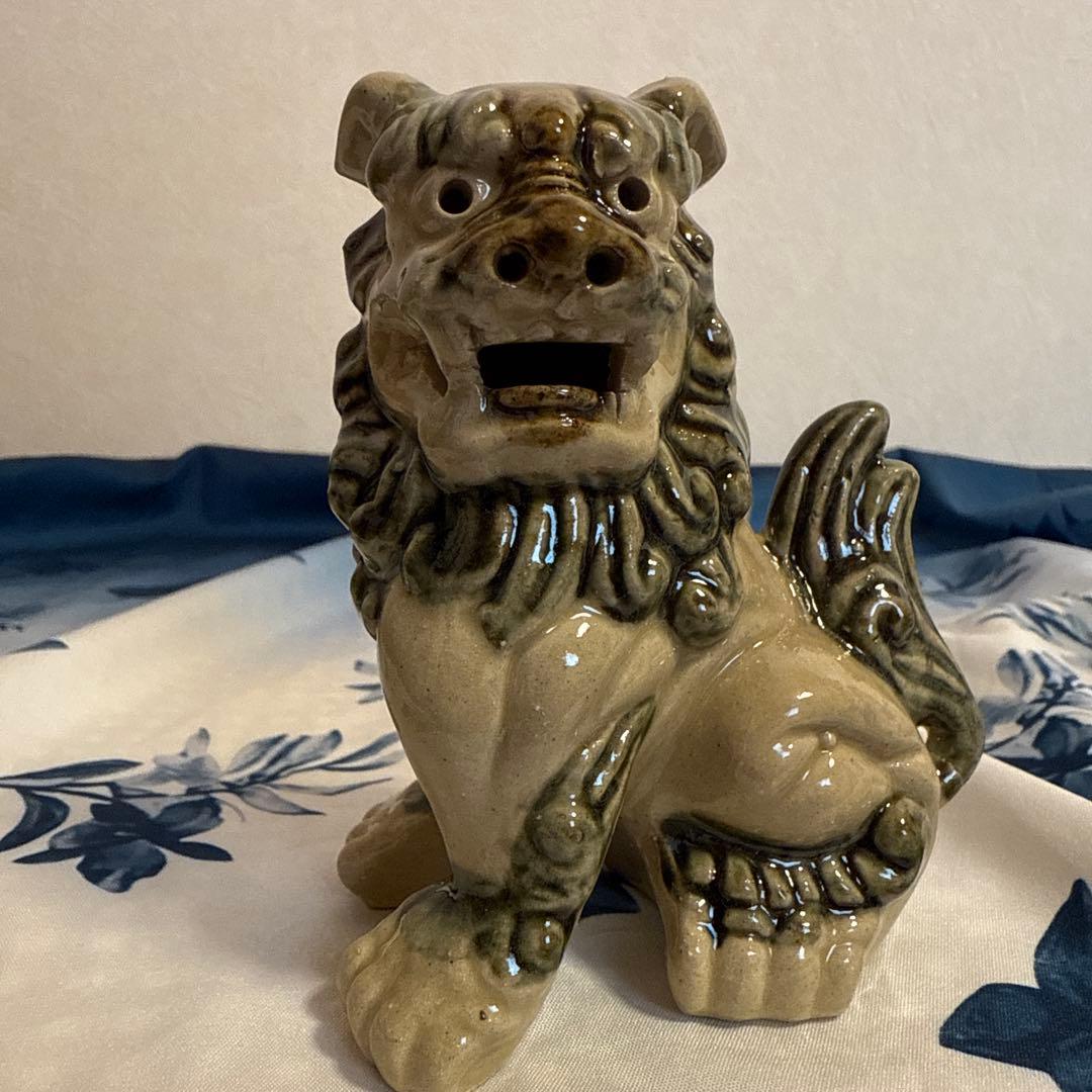 沖縄シーサー　琉球焼「くちゃ窯」作