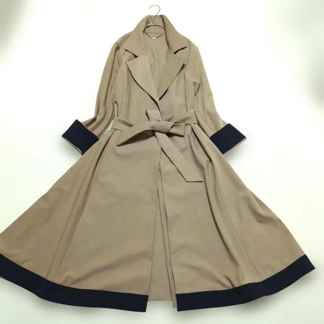 完売品✨【ジェンヌ】オードリーフレアトレンチコートM バイカラー　21AW