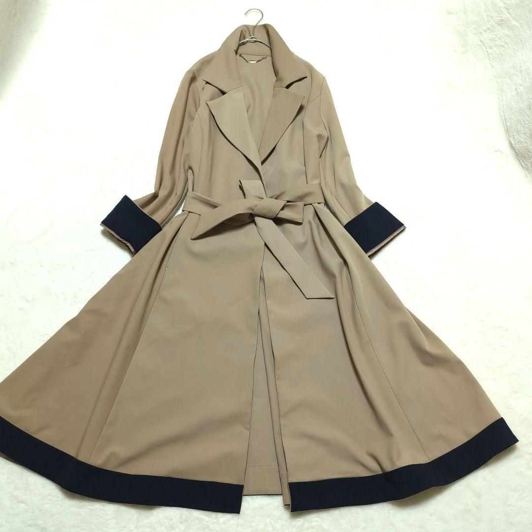 完売品✨【ジェンヌ】オードリーフレアトレンチコートM バイカラー　21AW
