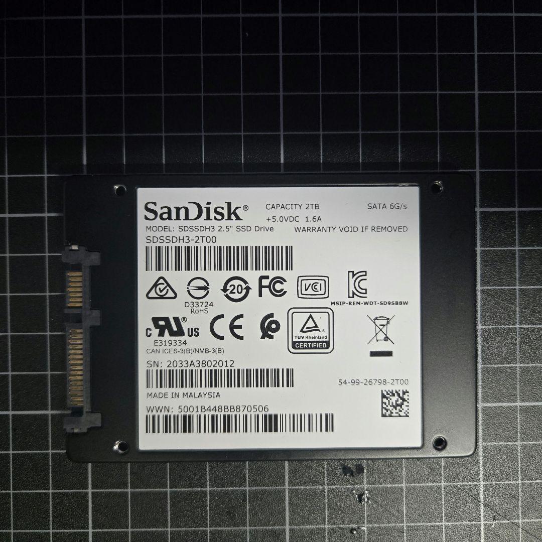 内蔵型SSD SanDisk SSD 2TB