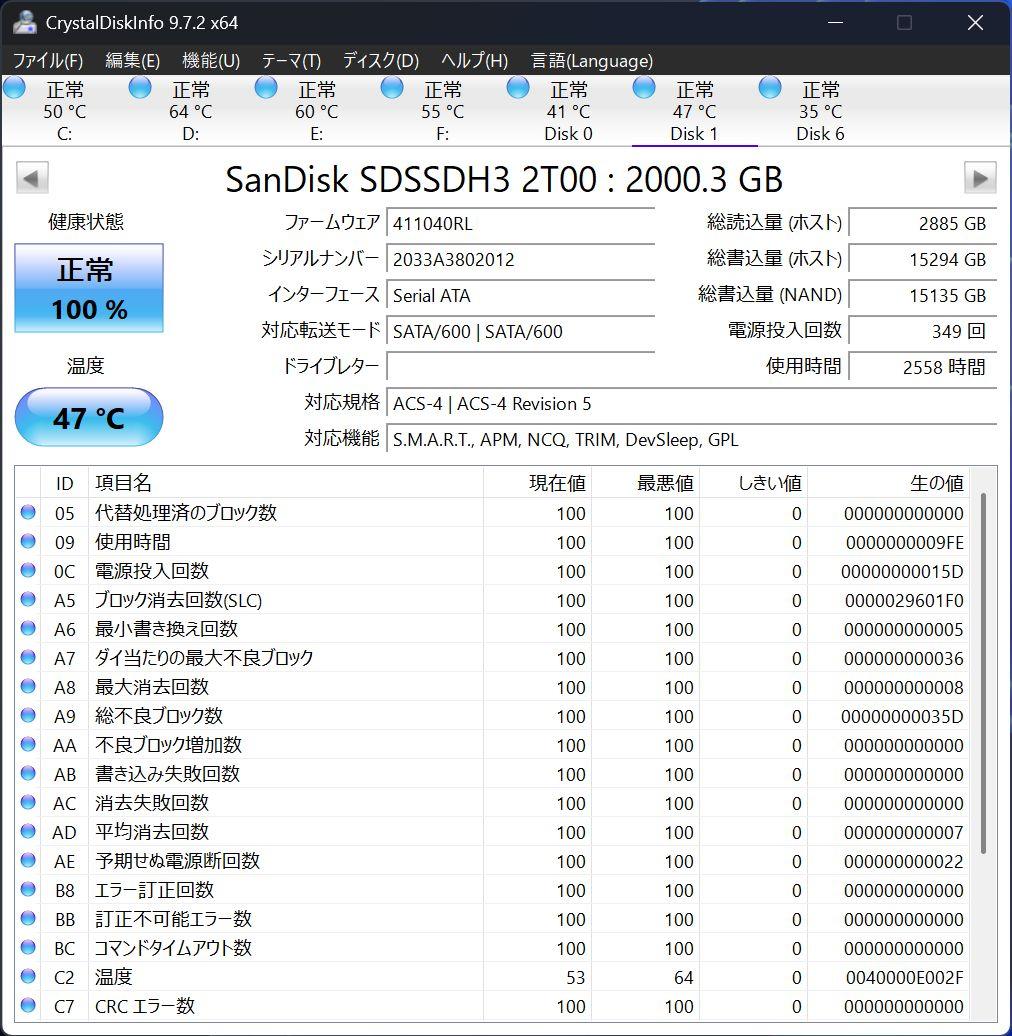 内蔵型SSD SanDisk SSD 2TB