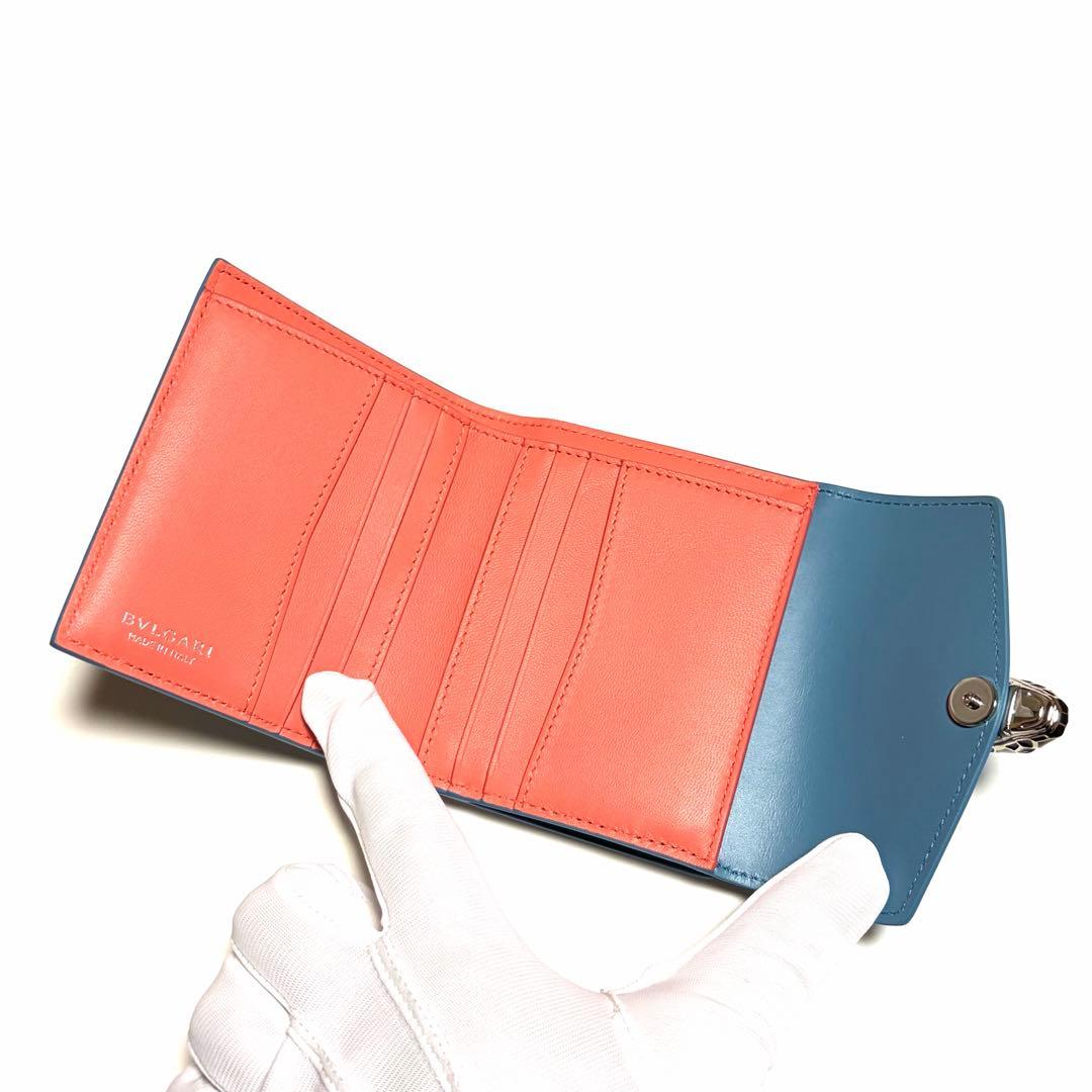 BVLGARI 三つ折り財布 セルペンティ フォーエバー レザー 美品 未使用