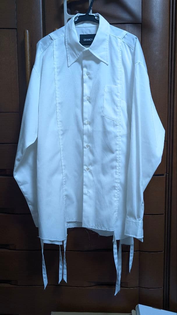 【GRANCY】ダメージ ドッキング デザインシャツ