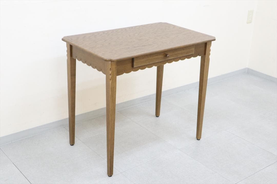 1 パリの雑貨屋 F-21 デスク 平机 机 引出付 天然木 コンソールテーブル