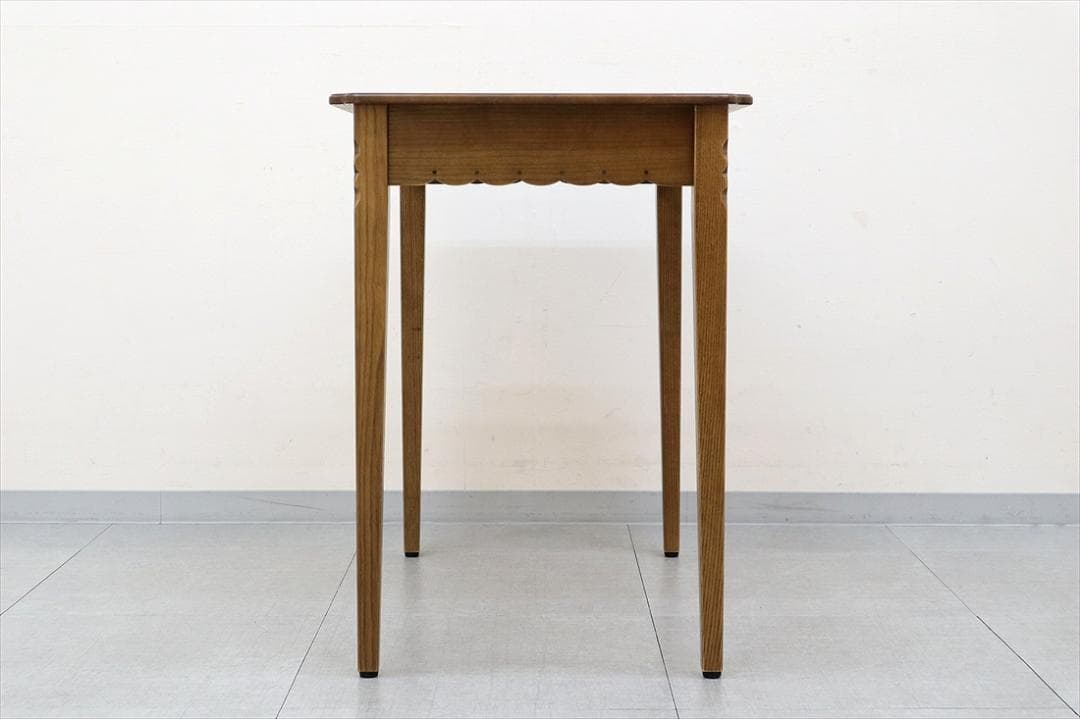 1 パリの雑貨屋 F-21 デスク 平机 机 引出付 天然木 コンソールテーブル