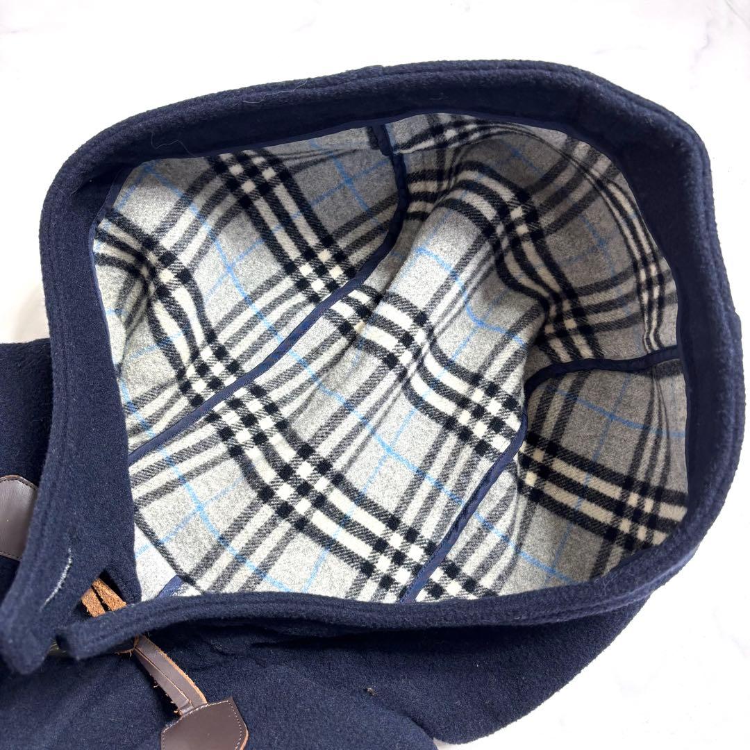美品✨バーバリーロンドン ダッフルコート ノバチェック ロング ネイビー 160