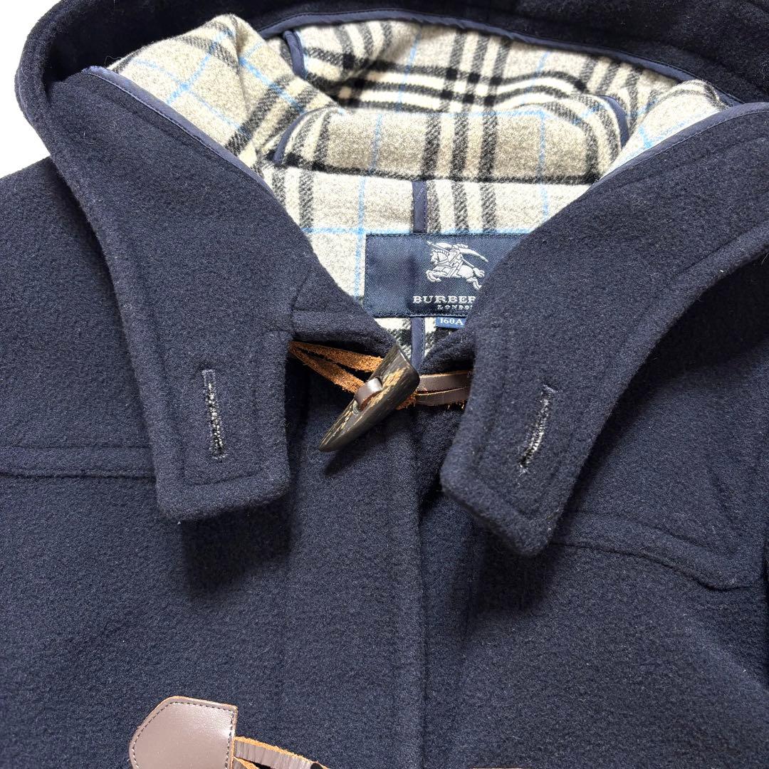 美品✨バーバリーロンドン ダッフルコート ノバチェック ロング ネイビー 160