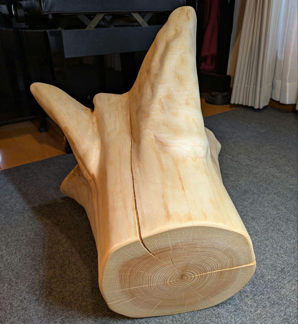 fromjapan6618　檜　切り株　丸太　椅子　スツール 高さ約40㎝