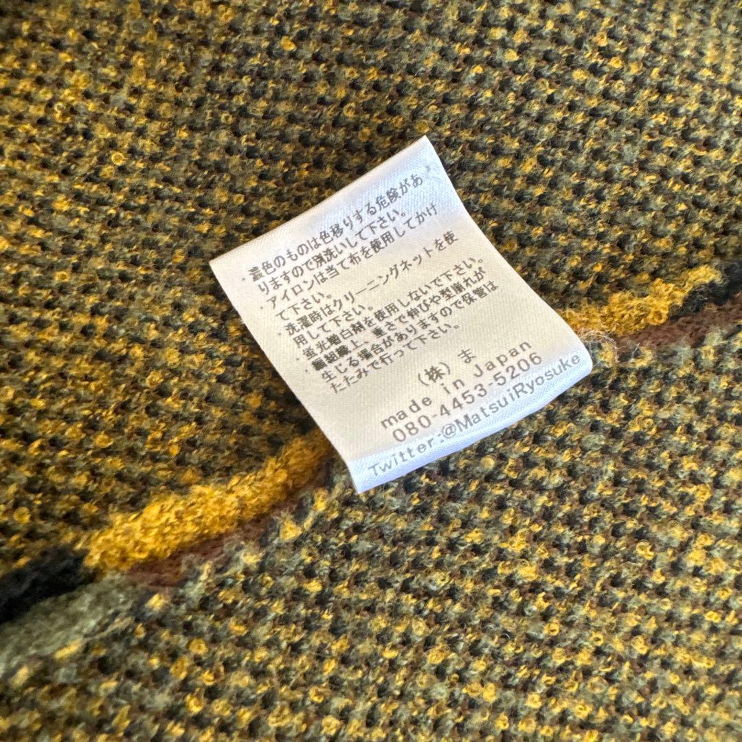 hazama 迷宮入りのニットガウン カーキ