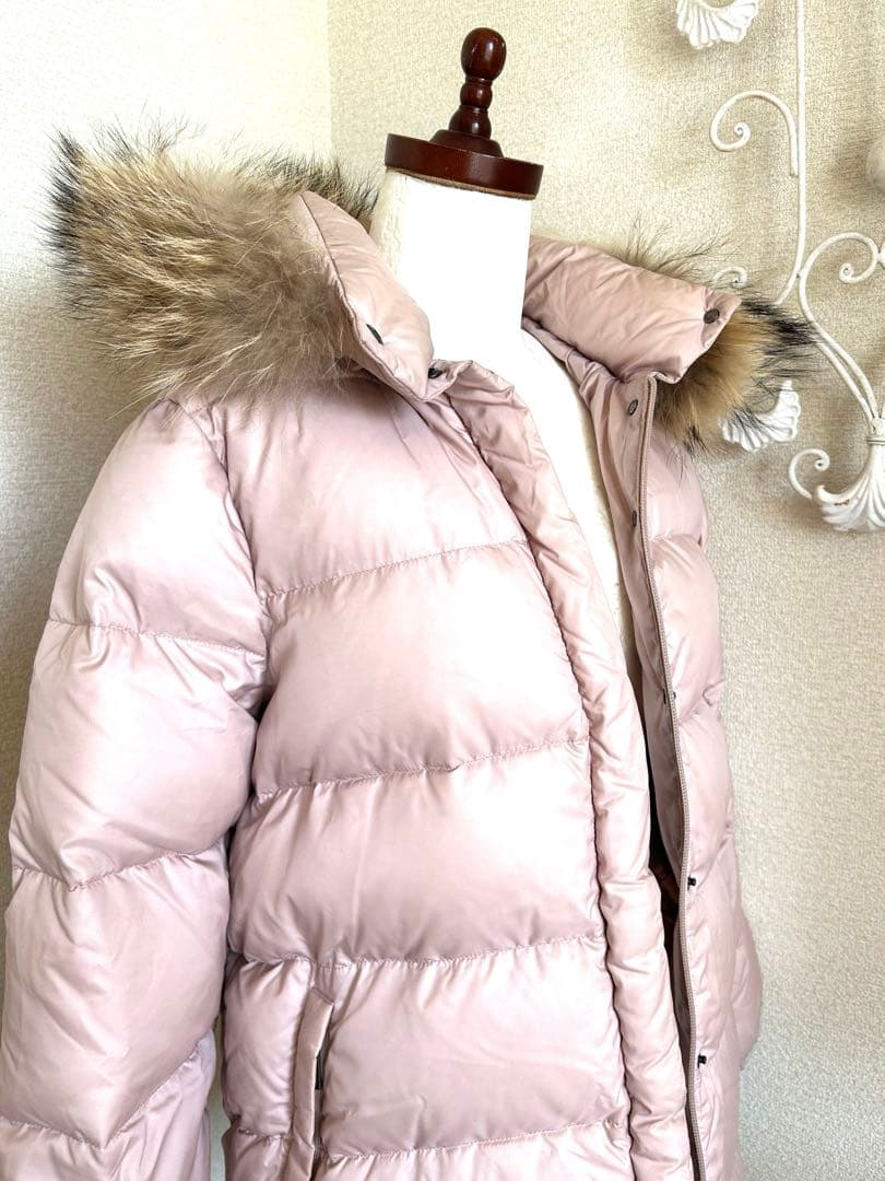 モンクレール ダウンジャケット バレンティーヌ フード付 ピンク 00 茶タグ