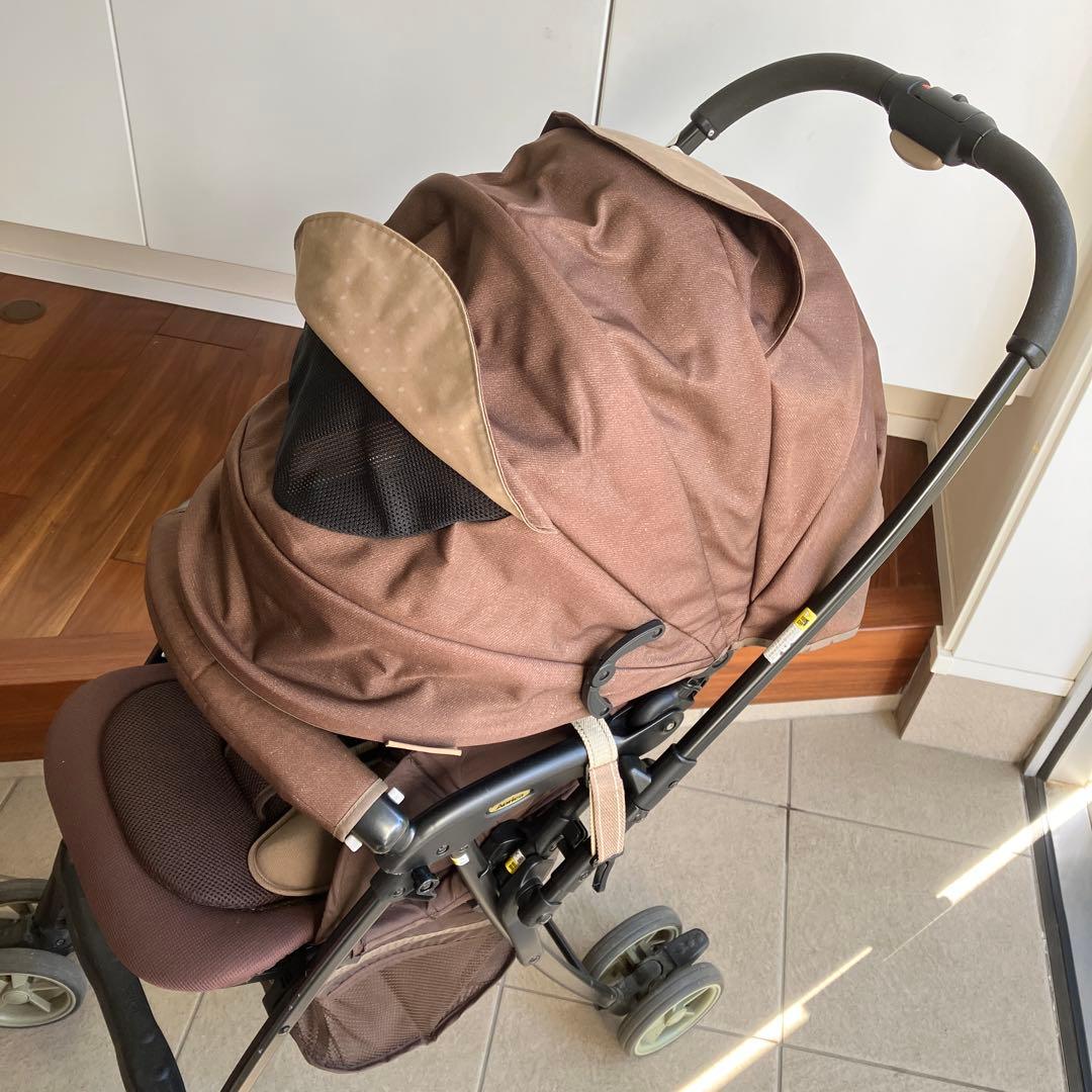 Aprica ベビーカー ブラウン