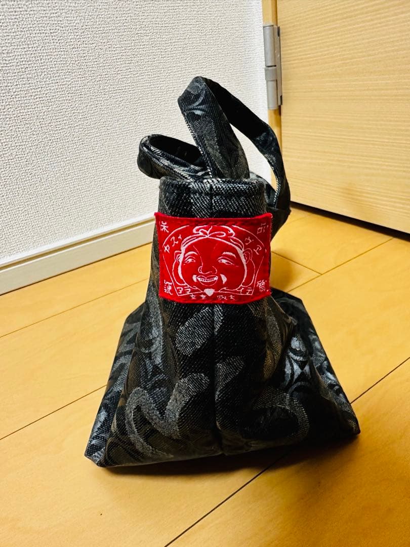 【美品】EVISU 総柄コーティングデニムトートバッグ