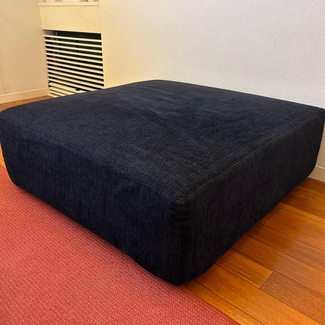 【超SALE】黒のオットマン（リーヴァ）