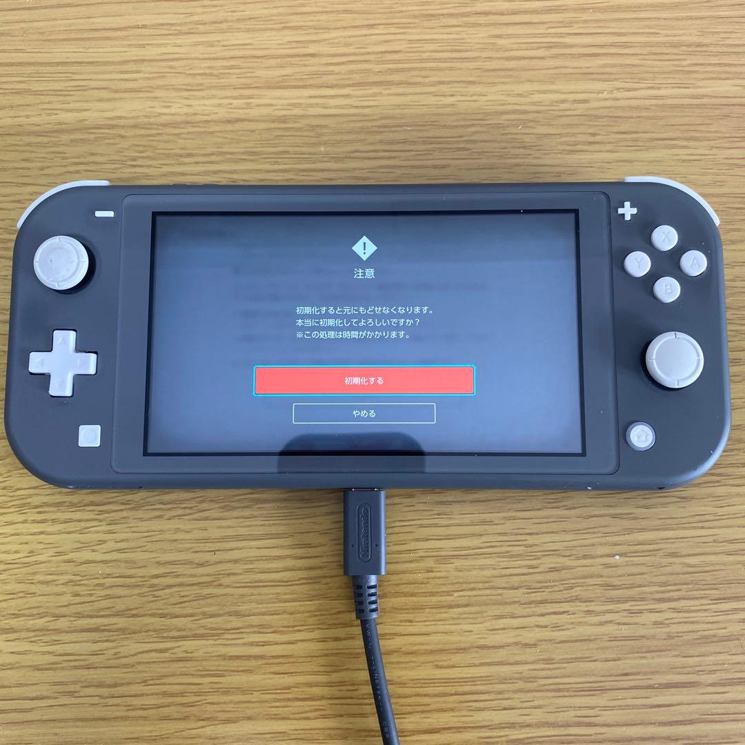 Nintendo Switch Lite グレー 本体 (箱、充電ケーブル付き)