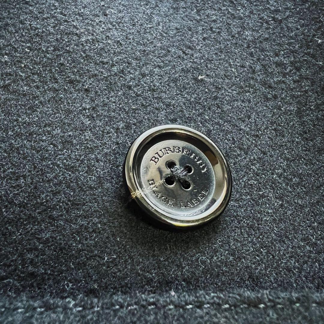 希少LLサイズ　バーバリーブラックレーベル　トレンチコート　カシミヤ混　黒