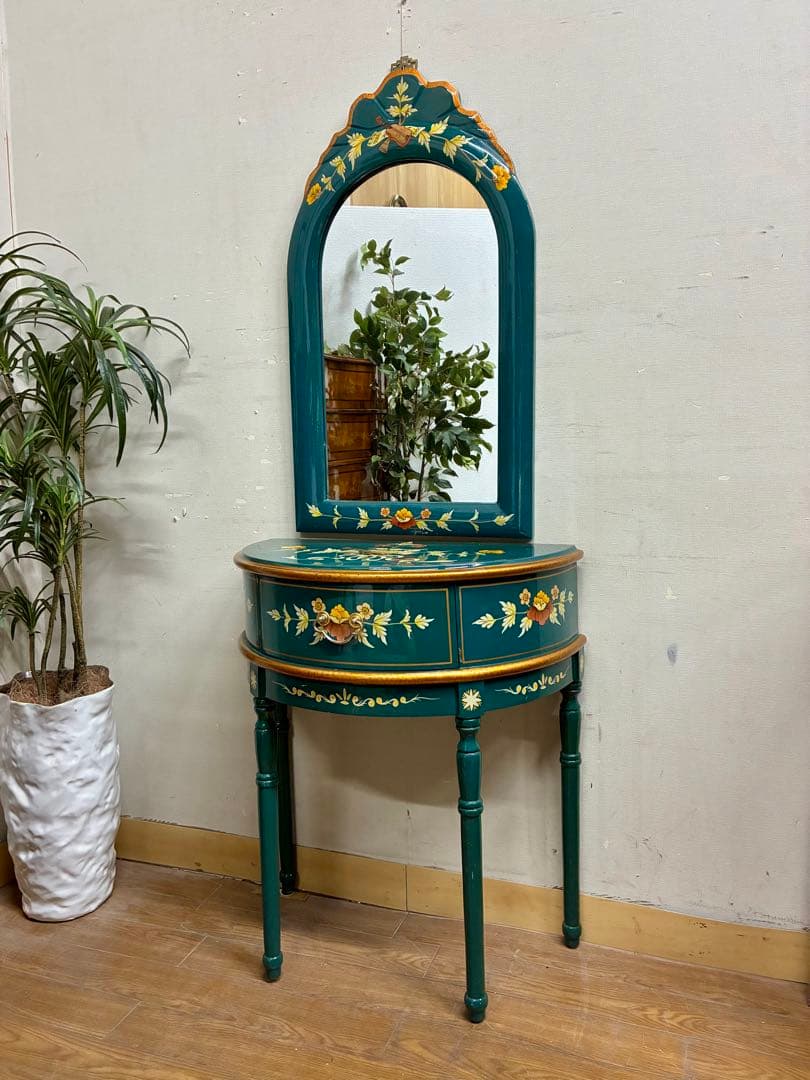 管457☆シノワズリ様式☆ウォールミラー☆壁掛け鏡