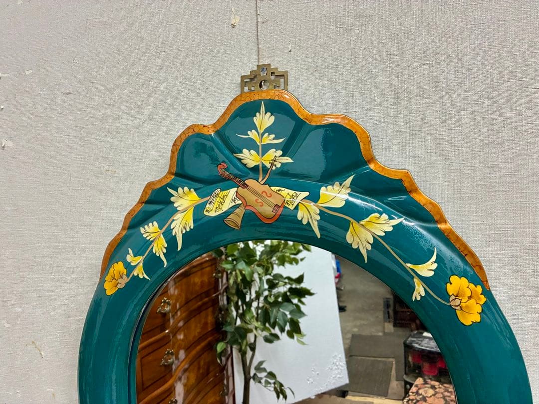 管457☆シノワズリ様式☆ウォールミラー☆壁掛け鏡