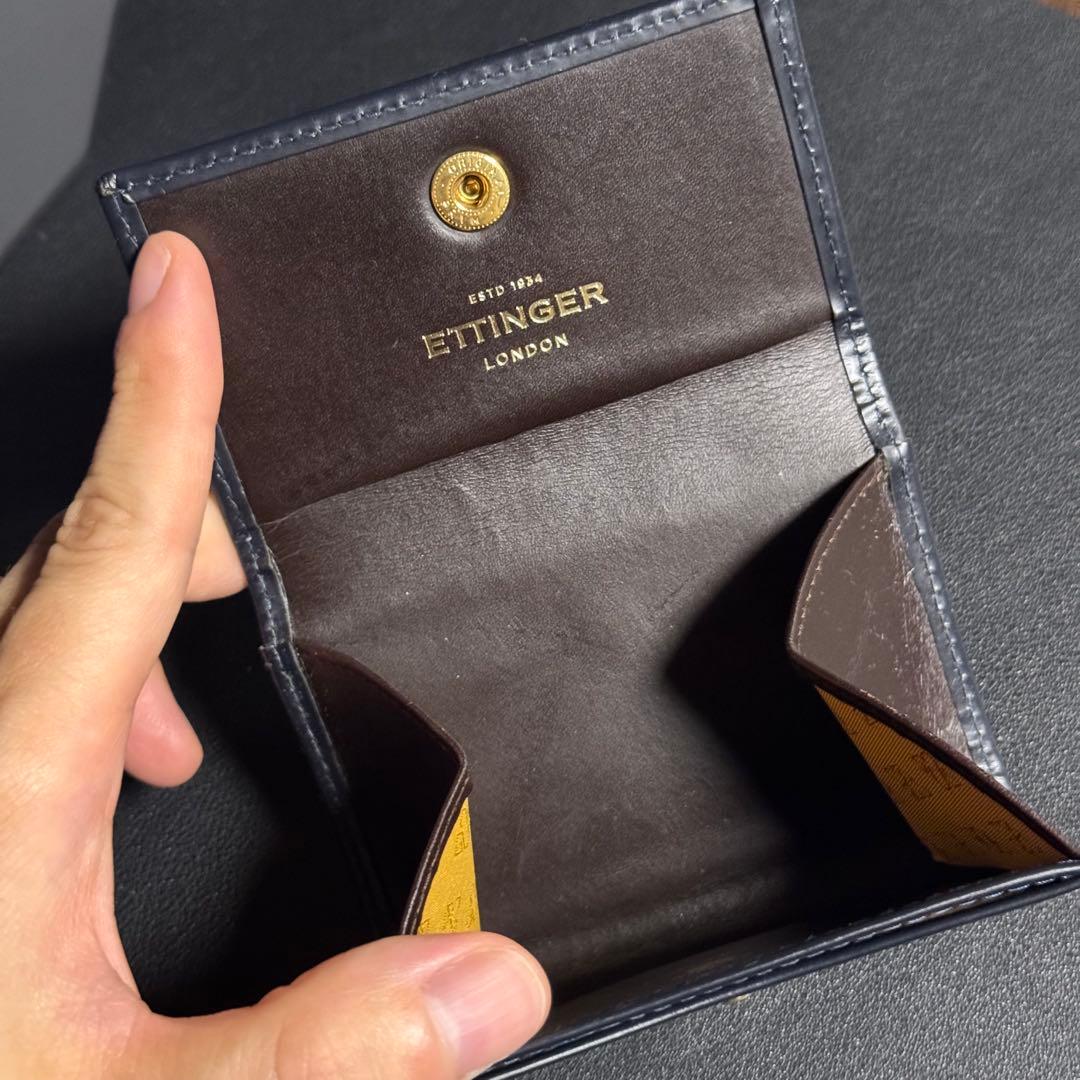 ETTINGER エッティンガー ケース NAVY BROWN