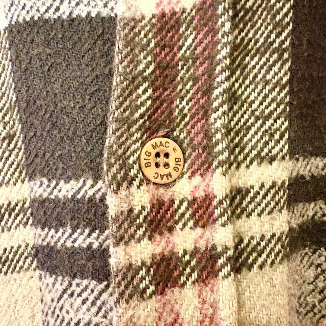 80s USA製 BIGMAC ビッグマック ネルシャツ チェック