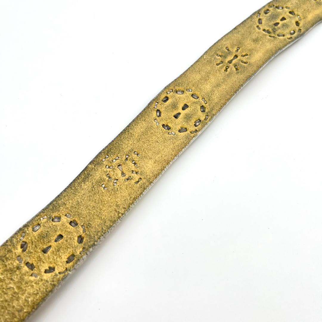 HTC エイチティーシ ベルト ビジュー スタッズ 装飾 レザー ロゴ金具