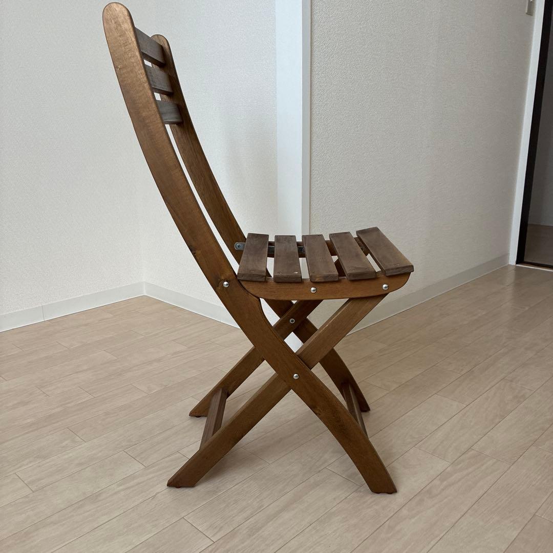 アンティーク　木製 折りたたみ椅子 ブラウン