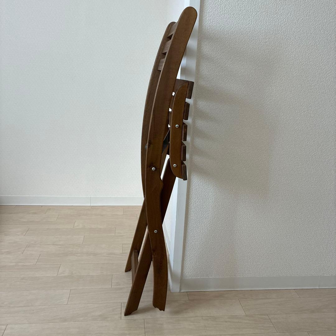 アンティーク　木製 折りたたみ椅子 ブラウン