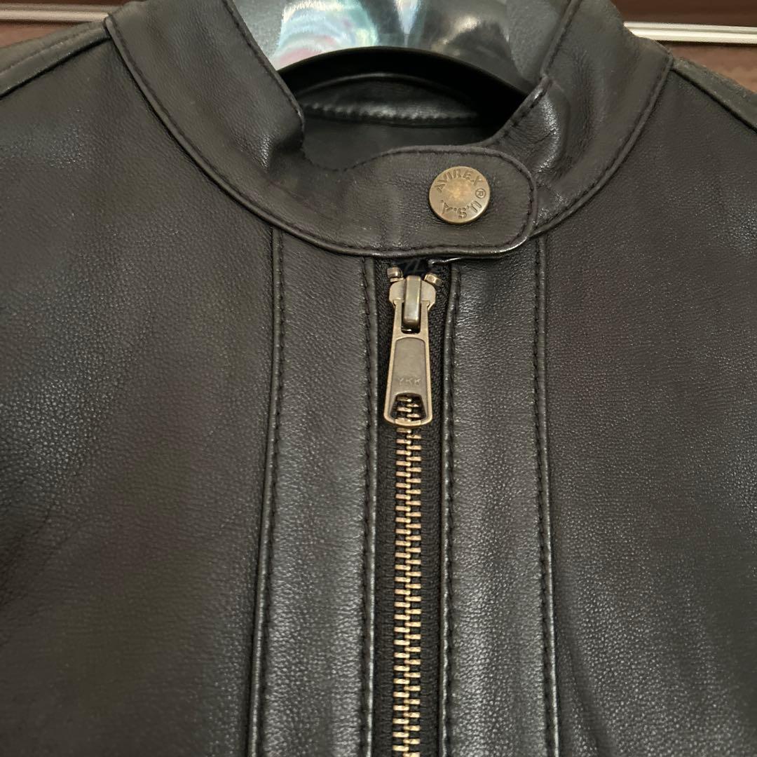 今週限定価格！AVIREXシープスキン　シングルライダースJK